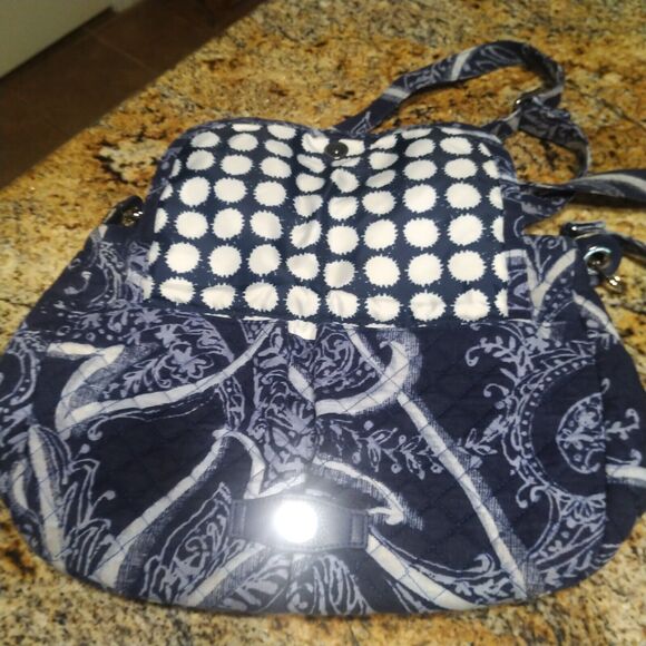 Vera Bradley Iconic Signature Indio Pattern Little Crossbody Hipster Bag - Picture 11 of 16